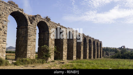 Aquädukt in Side, Türkei Stockfoto