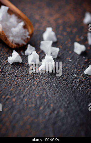 Pyramide Flocken von Meersalz. Stockfoto