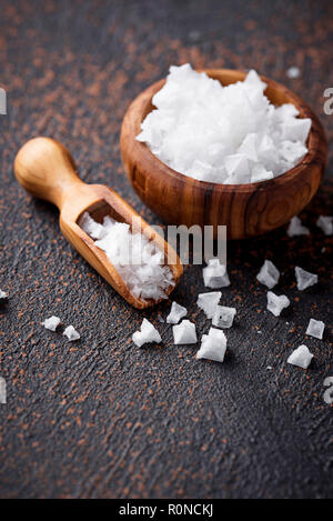 Pyramide Flocken von Meersalz. Stockfoto