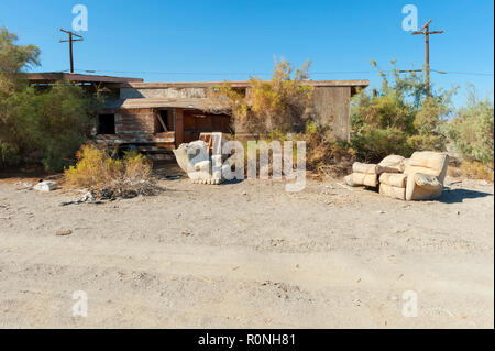 Landschaften im Übergang, Salton Sea Beach, Kalifornien Stockfoto