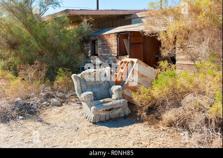 Landschaften im Übergang, Salton Sea Beach, Kalifornien Stockfoto