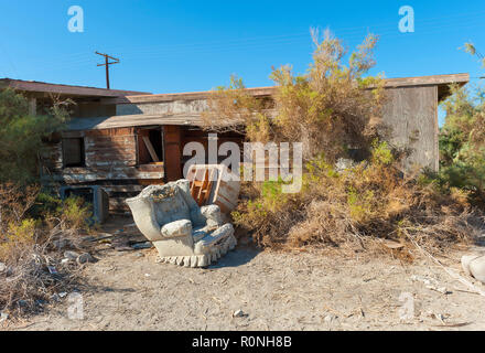 Landschaften im Übergang, Salton Sea Beach, Kalifornien Stockfoto