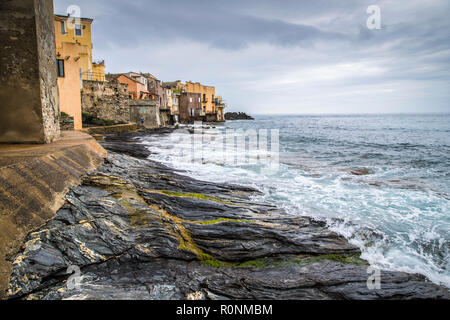Küstenblick auf Bastia, Korsika, Frankreich Stockfoto