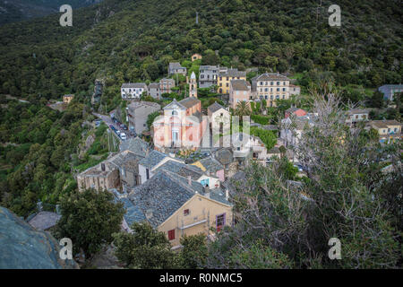 Village de Corte, Korsika, Frankreich Stockfoto