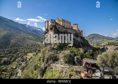 Village de Corte, Korsika, Frankreich Stockfoto