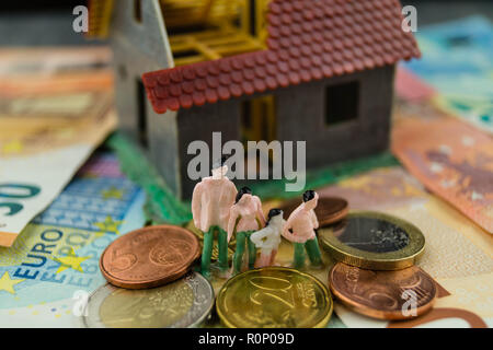 Kindergeld zu errichten und zu finanzieren, ein Home Stockfoto