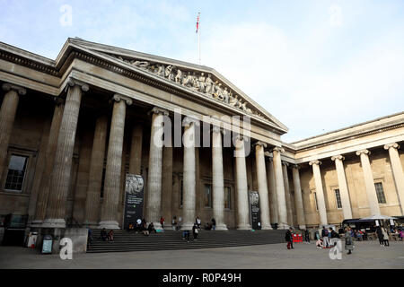 London, Großbritannien - 5. Oktober 2018: Der Haupteingang des British Museum