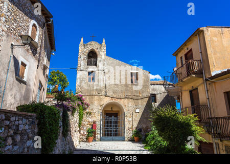 Architektonische Details. Castelmola, Sizilien, Italien. Stockfoto