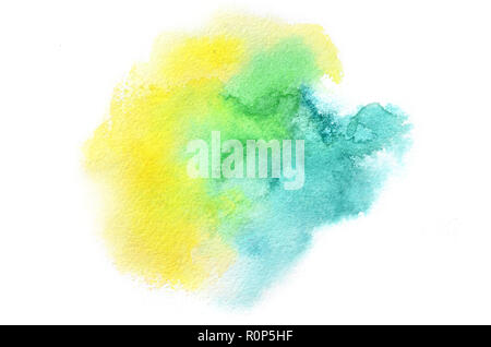 Hand aquarell Form in gemischten Farben für Ihr Design gezeichnet. Kreative gemalten Hintergrund, Dekoration. Stockfoto