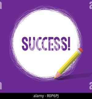 Wort schreiben Text Erfolg. Business Konzept für Vollendung Ziel Zweck gut oder schlecht Ergebnis des Unternehmens. Stockfoto