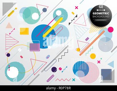 Zusammenfassung von Weichen große bunte geometrische Muster Hintergrund, Vector EPS 10. Stock Vektor