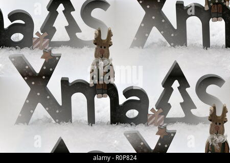 Weihnachten Schnee Schneemann Advent Stockfoto