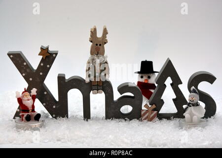 Weihnachten Schnee Schneemann Advent Stockfoto