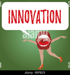 Handschrift text Innovation. Begriff Sinne neue Methode Idee Produkt verschiedene Kreative nicht vorher bekannt. Stockfoto