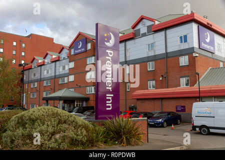 Premier Inn Hotel auf Sir Alex Ferguson Way, Manchester. Stockfoto