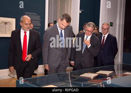 Spanischen König Felipe VI während ppening der 'cartas Al Rey: La humanitaria mediación de Alfonso XII en la Gran Guerra" Ausstellung in Madrid am Dienstag, den 06. November 2018 Stockfoto
