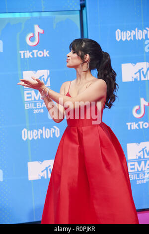 Madrid, Madrid, Spanien. 4 Nov, 2018. CAMILA CABELLO besucht Die 25. MTV EMAs 2018 Bilbao Exhibition Centre "BEC" in Madrid, Spanien Credit: Jack Abuin/ZUMA Draht/Alamy Leben Nachrichten gehalten Stockfoto