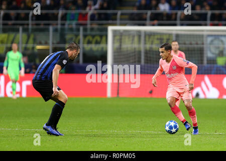 Mailand, Italien. 6. November 2018. Philippe Coutinho des FC Barcelona in der UEFA Champions League Gruppe B Spiel zwischen FC Internazionale und FC Barcelona. Credit: Marco Canoniero/Alamy leben Nachrichten Stockfoto