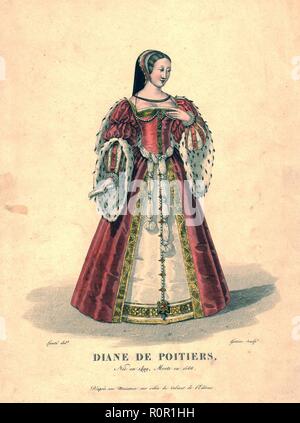 Diane de Poitiers, (Anfang 19. Jahrhundert). Schöpfer: Georges Jacques Gatine. Stockfoto