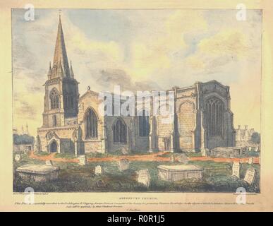 "Adderbury Kirche', c 1830. Schöpfer: Nathaniel Whittock. Stockfoto