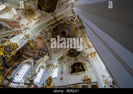 Innenraum des Kloster Andechs, ein Benedikt Kloster mit einer berühmten Bierbrauerei Stockfoto