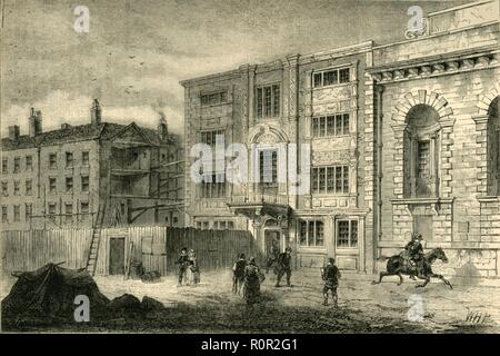 "Die Alte Post, in der Lombard Street, ca. 1800", (c 1872). Schöpfer: Unbekannt. Stockfoto