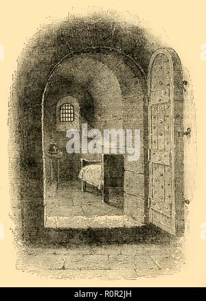 "Die Zelle im Newgate verurteilt', c 1872. Schöpfer: Unbekannt. Stockfoto