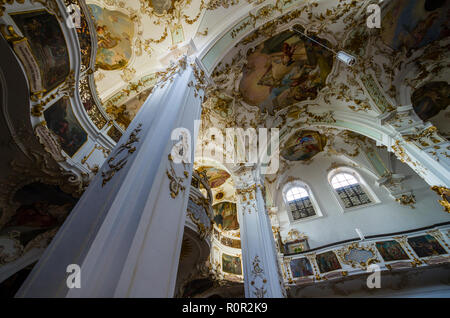 Innenraum des Kloster Andechs, ein Benedikt Kloster mit einer berühmten Bierbrauerei Stockfoto