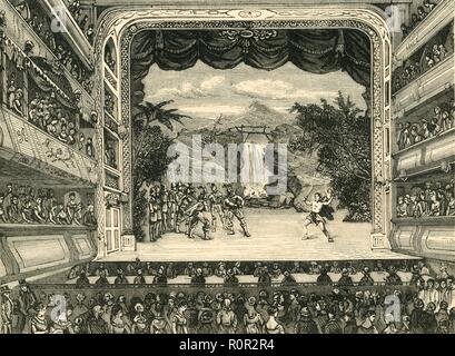 'Innenraum von Covent Garden Theatre in 1804", (1881). Schöpfer: Unbekannt. Stockfoto