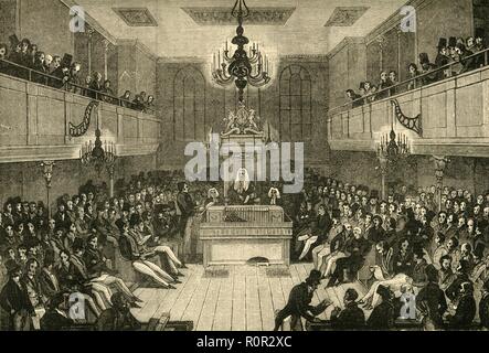 "Interieur des House of Commons, 1834", (1881). Schöpfer: Unbekannt. Stockfoto