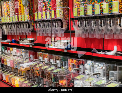 Auswahl von Penny candy in einem Candy Shop. Stockfoto