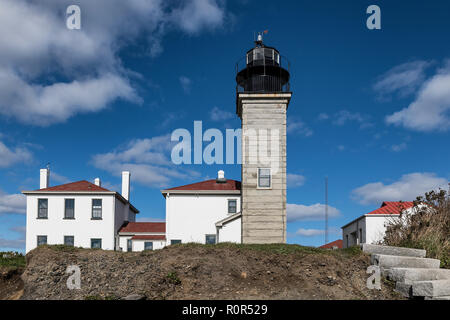 Beavertail Leuchtturm, Jamestown, Rhode Island, USA. Stockfoto