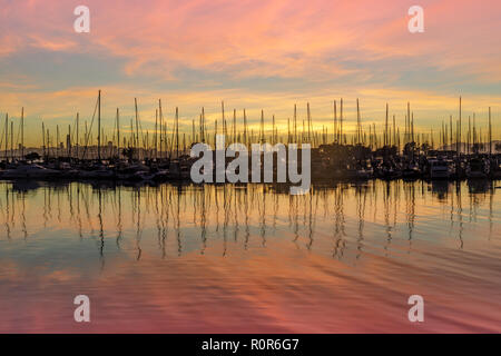 Farben von Emeryville Marina. Stockfoto