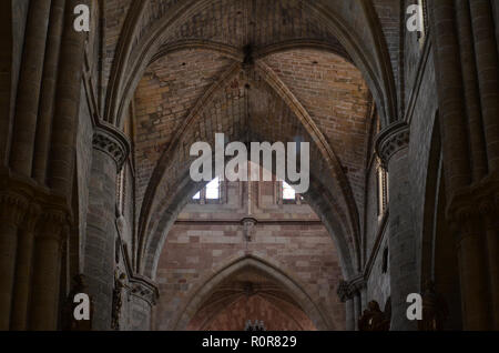 Indoor architektonischen Details des 15. Jahrhundert Guadalajara Kathedrale, Provinz Guadalajara, Spanien Stockfoto