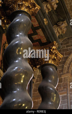 Indoor architektonischen Details des 15. Jahrhundert Guadalajara Kathedrale, Provinz Guadalajara, Spanien Stockfoto