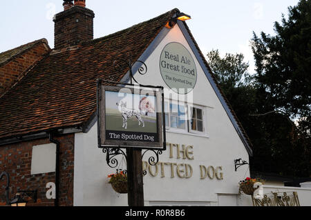 Das Spotted Dog, Flamstead, Hertfordshire. Stockfoto