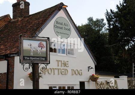 Das Spotted Dog, Flamstead, Hertfordshire. Stockfoto