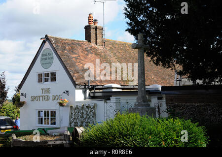 Das Spotted Dog, Flamstead, Hertfordshire. Stockfoto