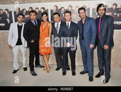 Jerry Ferrara, Jeremy Piven, Perrey Reeves, Rex Lee, Kevin Connoly, Kevin Dillon, Adrian Grenier - Entourage Premiere auf der Paramount StudioTheater Stockfoto