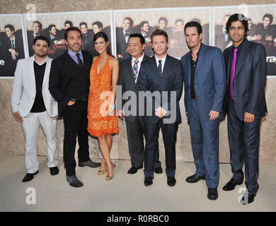 Jerry Ferrara, Jeremy Piven, Perrey Reeves, Rex Lee, Kevin Connoly, Kevin Dillon, Adrian Grenier - Entourage Premiere auf der Paramount StudioTheater Stockfoto