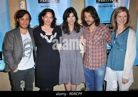 Gael Garcia Bernal, Rachel Rosen, Rebecca Yeldham, Diego Luna und Dawn Hudson - Los Angeles Film Festival 2009 Ankündigung im Palomar Hotel in Lo Stockfoto