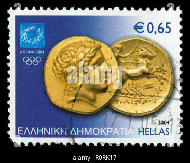 Briefmarke aus Griechenland in der Olympischen Spiele der Serie 2004 Stockfoto