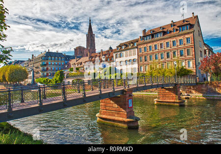 Traditionelle bunte Häuser in La Petite France, Strasbourg, Frankreich Stockfoto