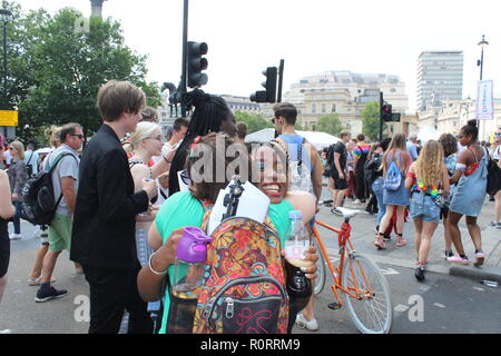 Free Hugs London Pride Stockfoto