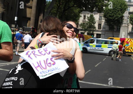 Free Hugs London Pride Stockfoto