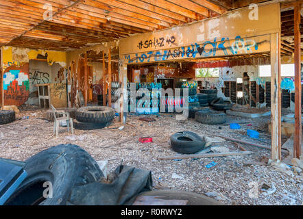 Landschaften im Übergang, Salton Sea Beach, Kalifornien Stockfoto