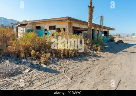 Landschaften im Übergang, Salton Sea Beach, Kalifornien Stockfoto