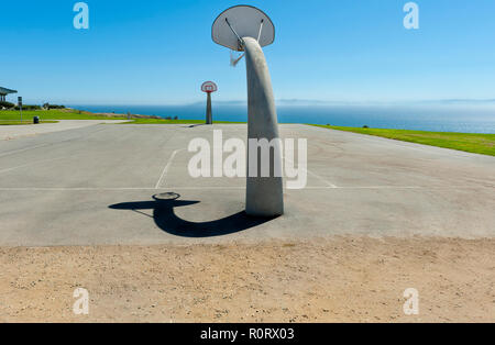 Basketballplatz, San Pedro, Los Angeles, Kalifornien Stockfoto