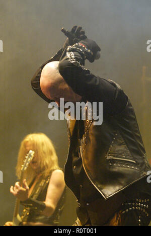 Judas Priest, die auf dem Konzert in der Acer Arena leben. Sydney, Australien. 13.09.08. Stockfoto