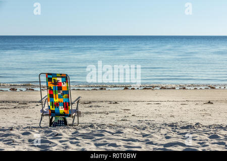 Leeren Stuhl am Strand in Florida Stockfoto